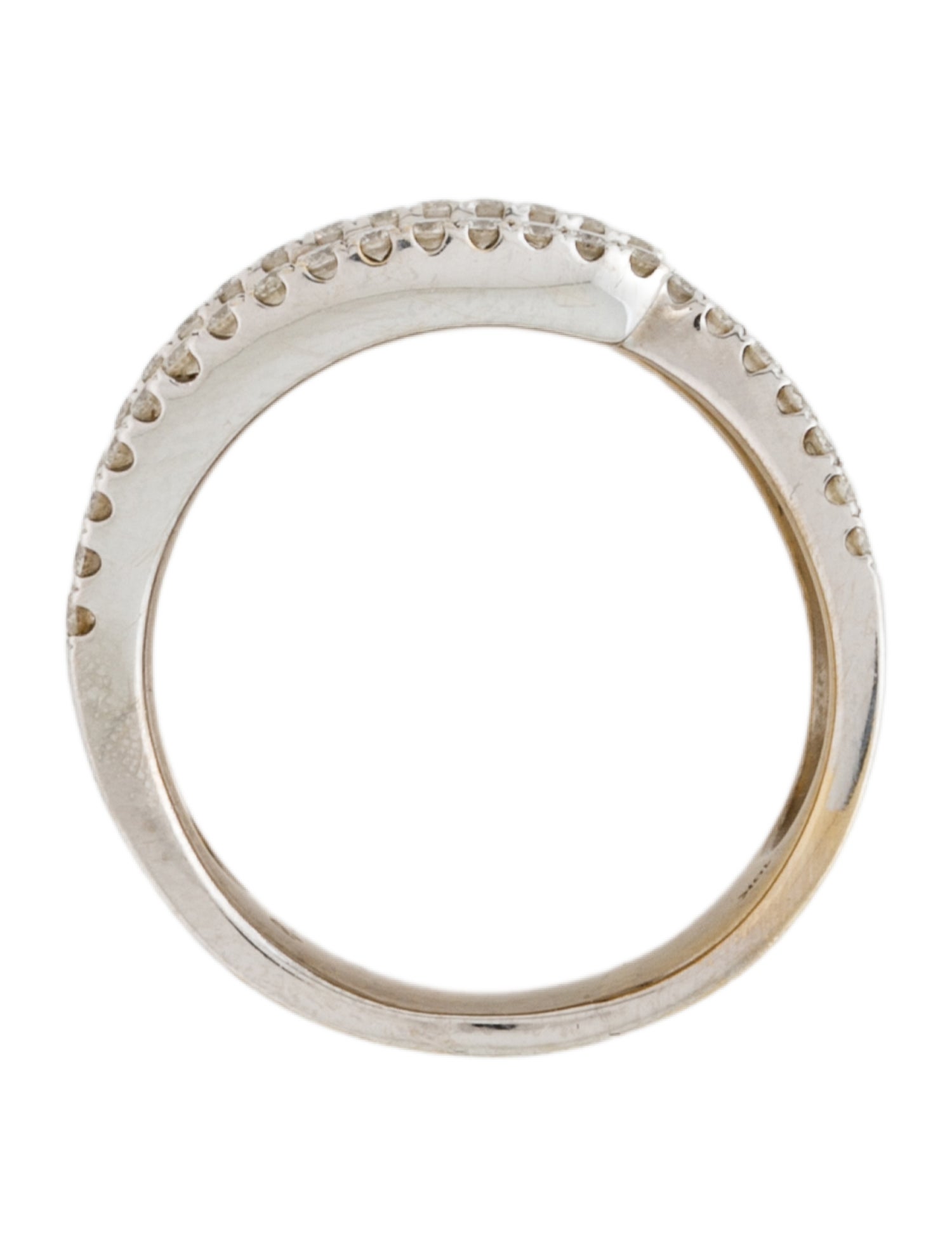 Ring 18K Diamond Hammered Band
